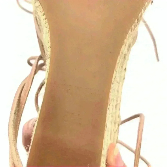 Ralph Lauren Purple Collection sandals 8.5 pink Italian leather Espadrilles - Picture 9 of 11